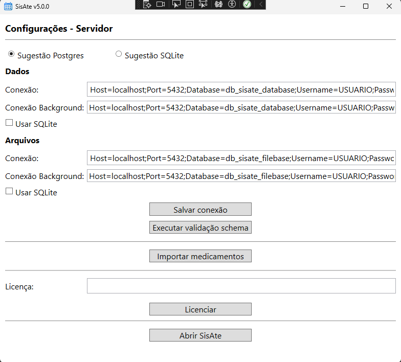 Configuração da Base de Dados
